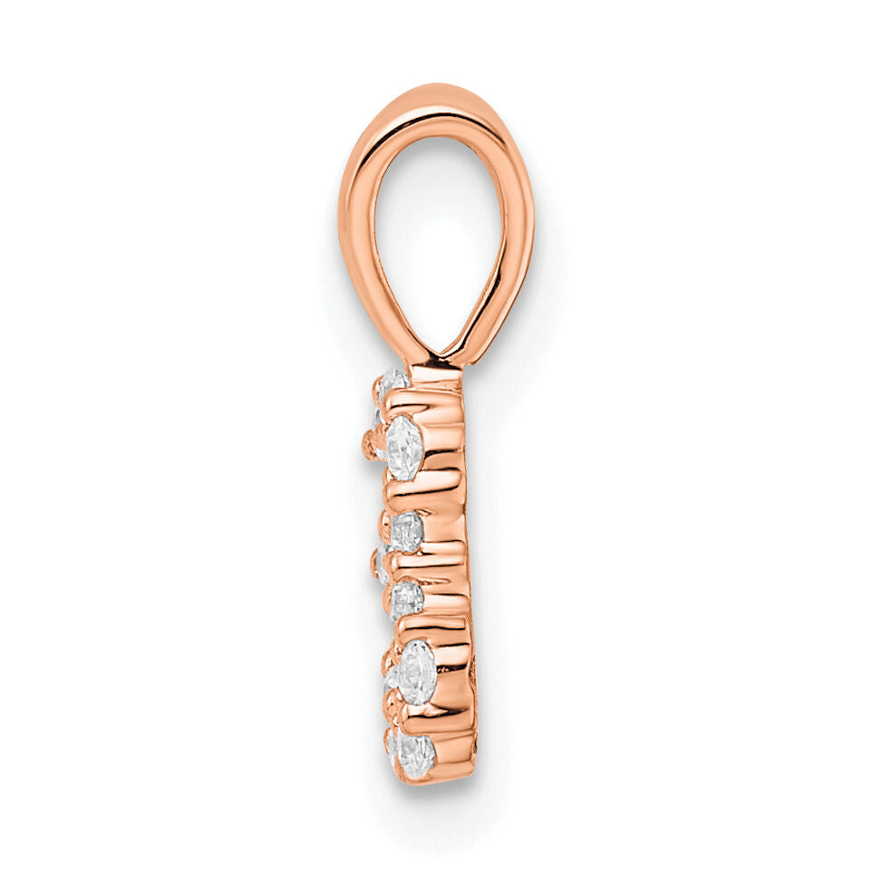 14k Rose Gold Diamond Number 3 Pendant-PM8369-3-010-RA