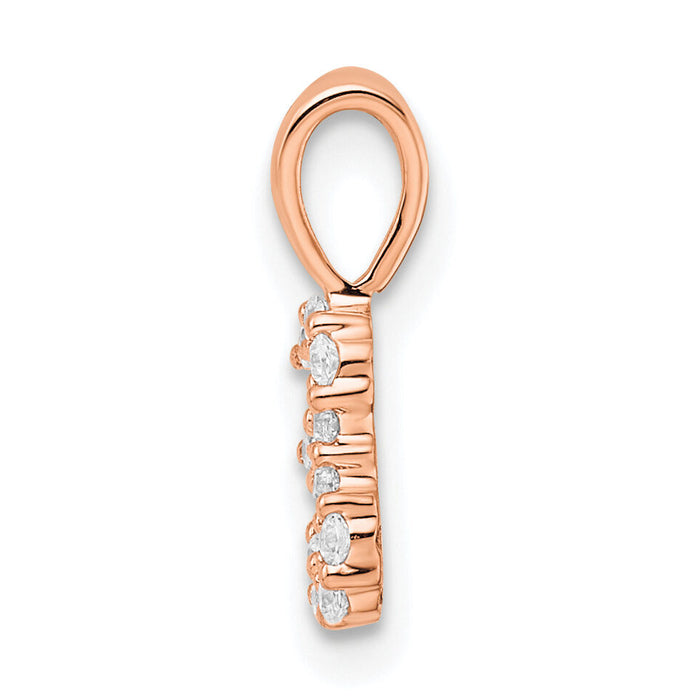 14k Rose Gold Diamond Number 3 Pendant-PM8369-3-010-RA