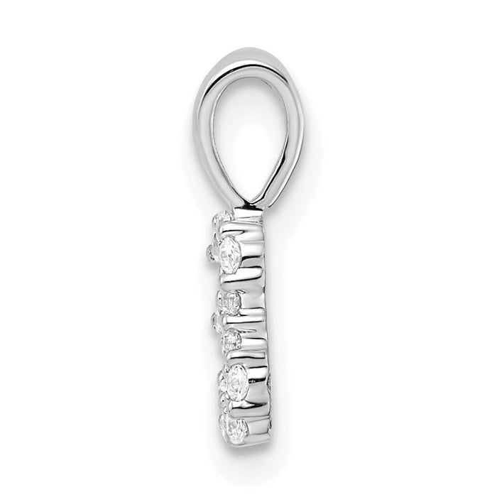 14k White Gold Diamond Number 3 Pendant-PM8369-3-010-WA