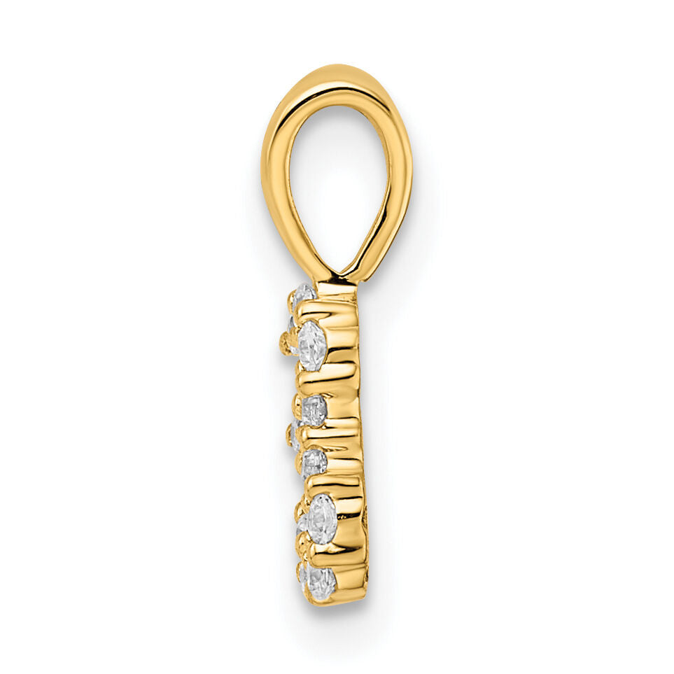14K Diamond Number 3 Pendant-PM8369-3-010-YA