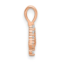 14k Rose Gold Diamond Number 4 Pendant-PM8369-4-013-RA