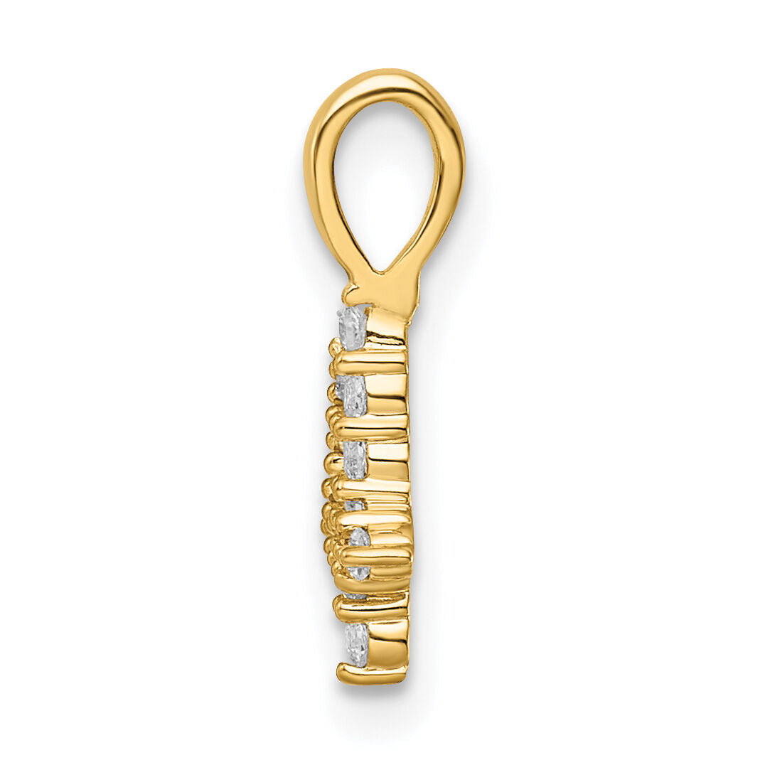 14K Diamond Number 4 Pendant-PM8369-4-013-YA
