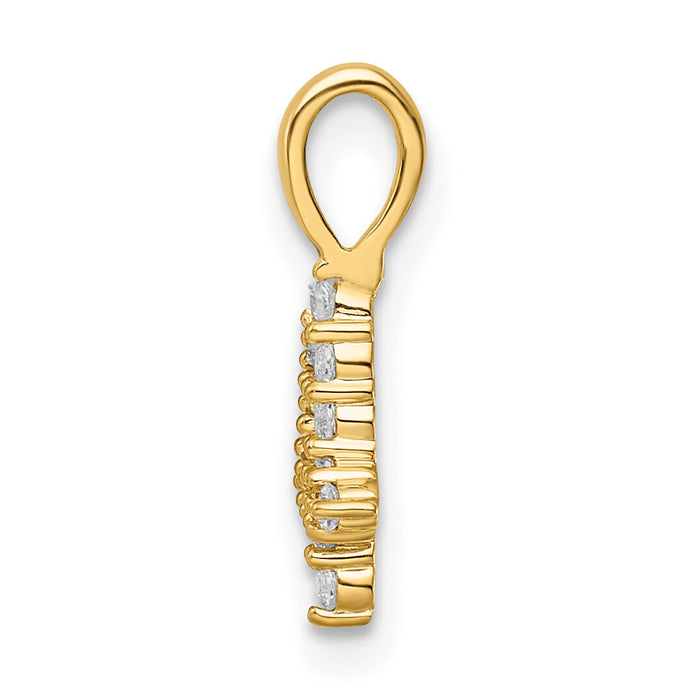 14K Diamond Number 4 Pendant-PM8369-4-013-YA