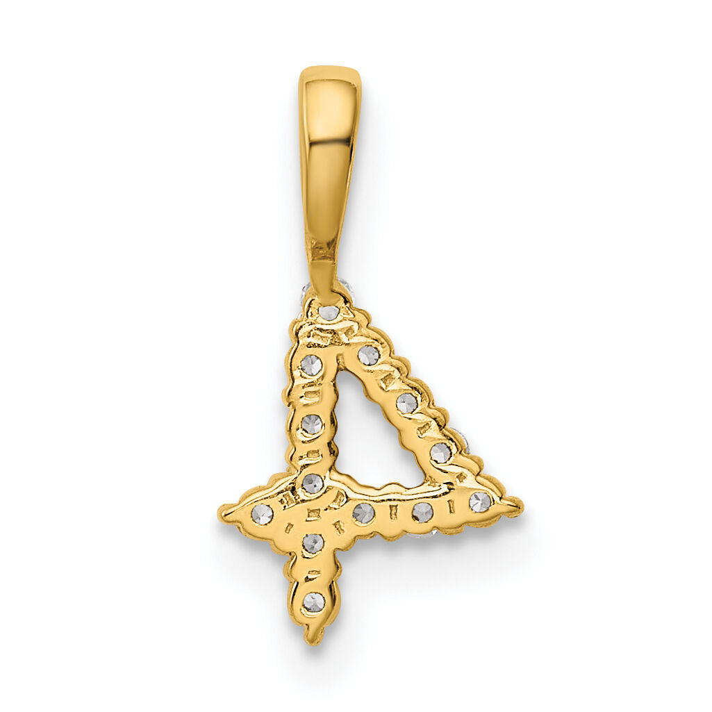 14K Diamond Number 4 Pendant-PM8369-4-013-YA