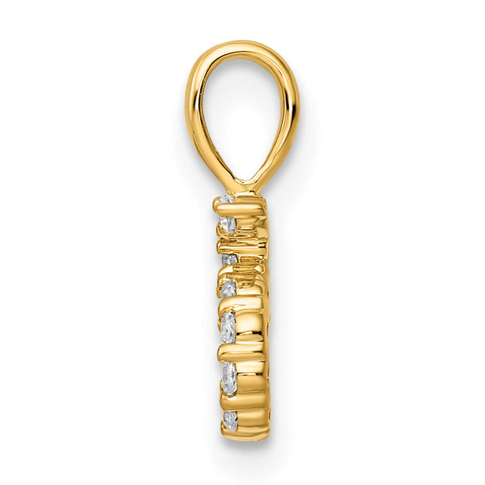 14K Diamond Number 5 Pendant-PM8369-5-012-YA