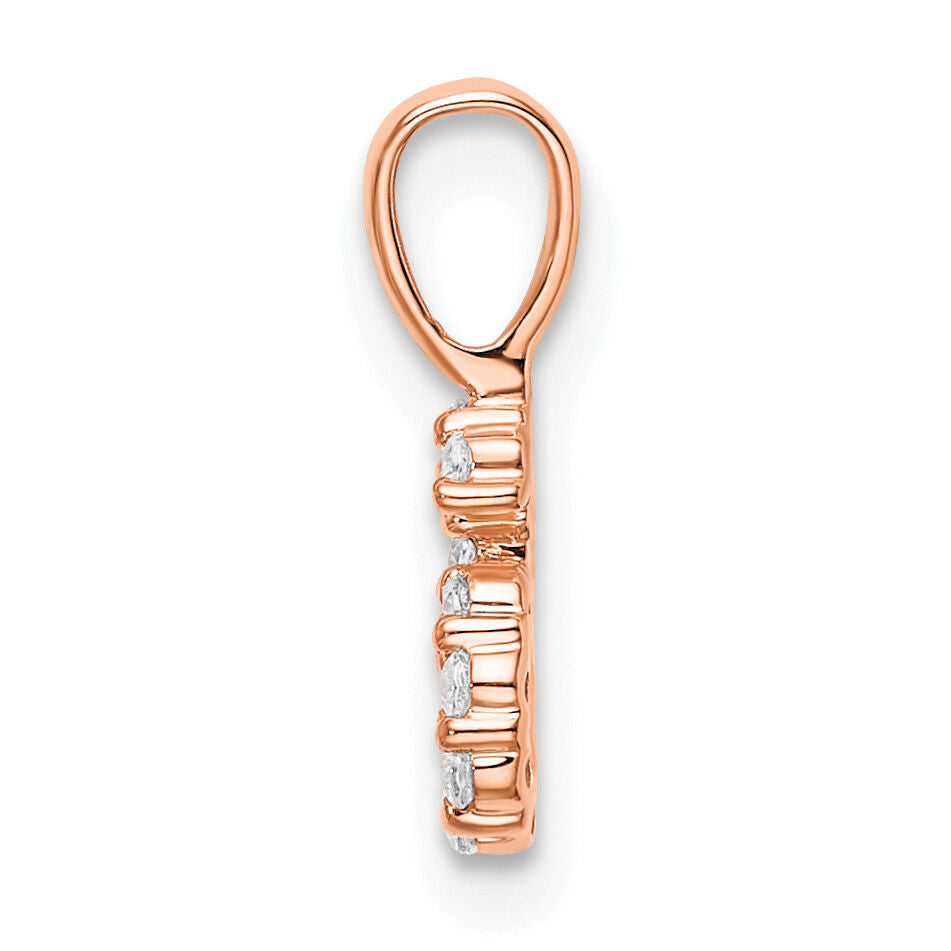 14k Rose Gold Diamond Number 6 Pendant-PM8369-6-011-RA