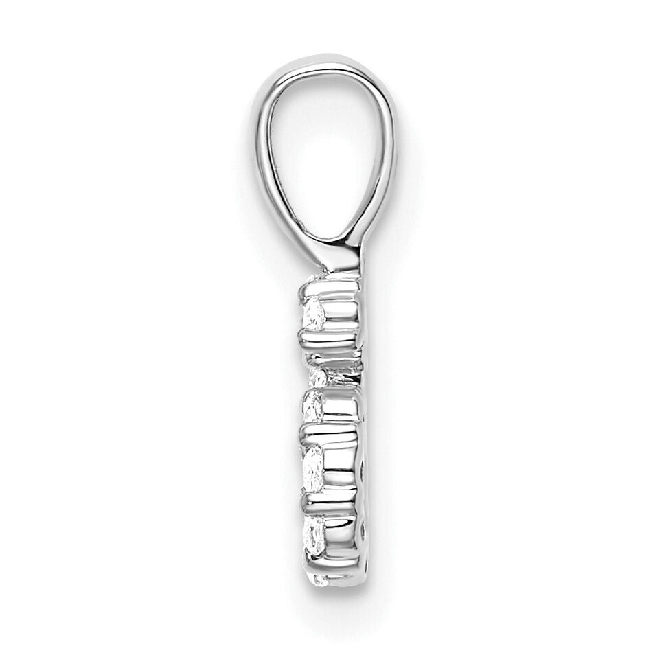 14k White Gold Diamond Number 6 Pendant-PM8369-6-011-WA
