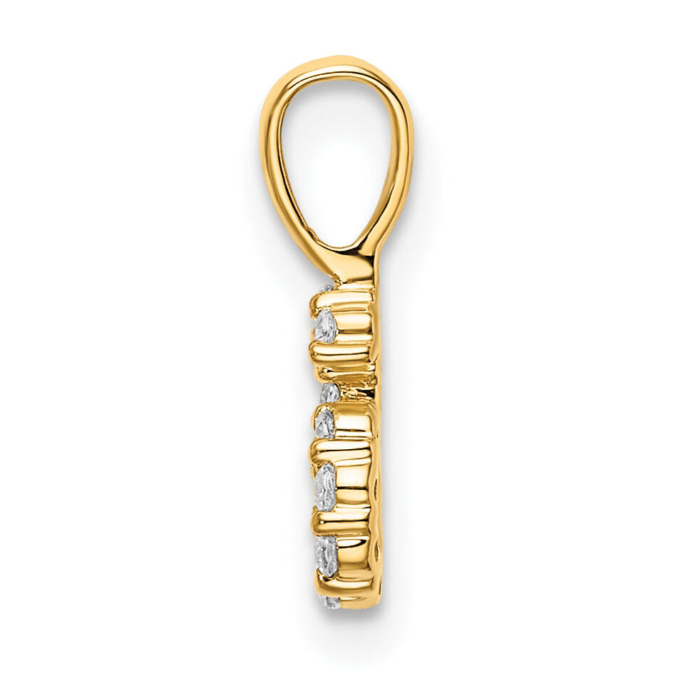 14K Diamond Number 6 Pendant-PM8369-6-011-YA