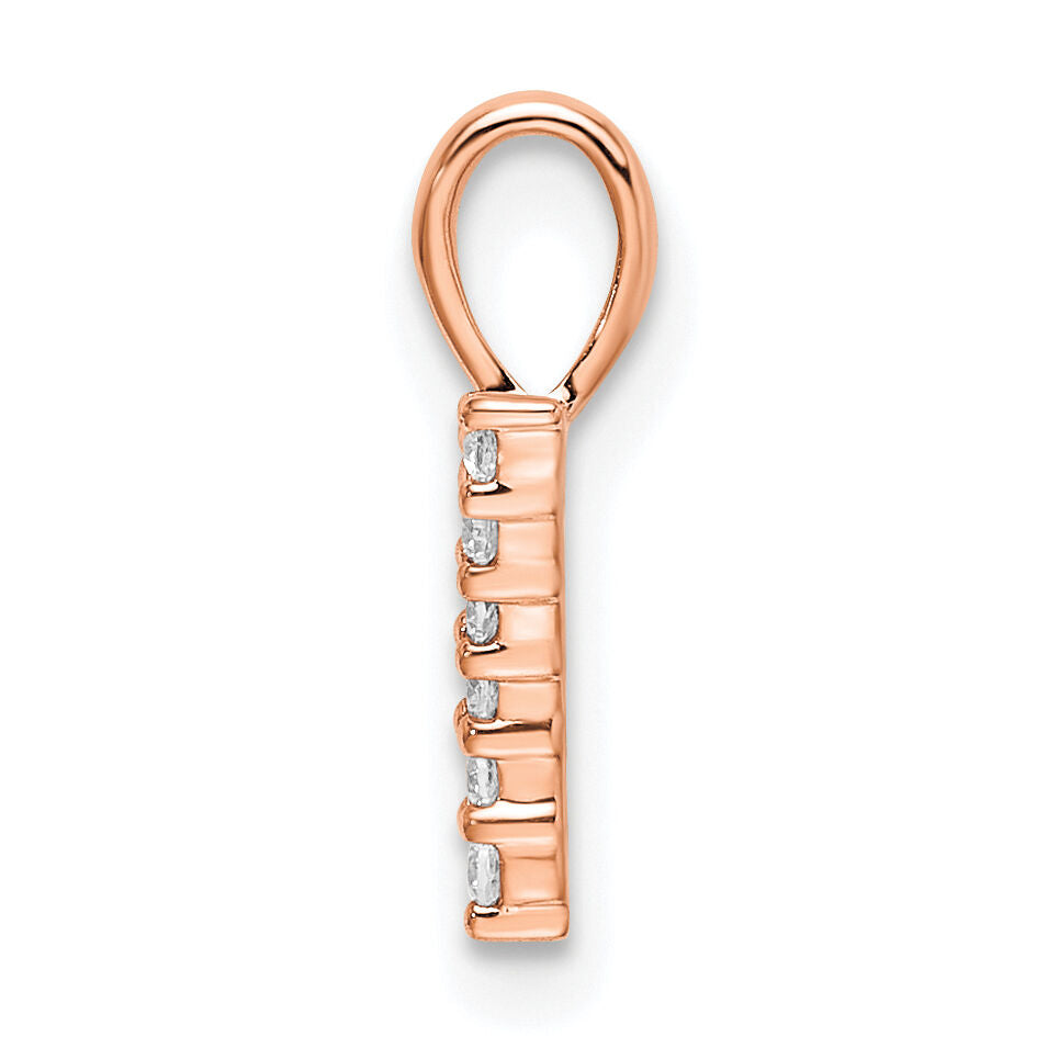 14k Rose Gold Diamond Number 7 Pendant-PM8369-7-009-RA