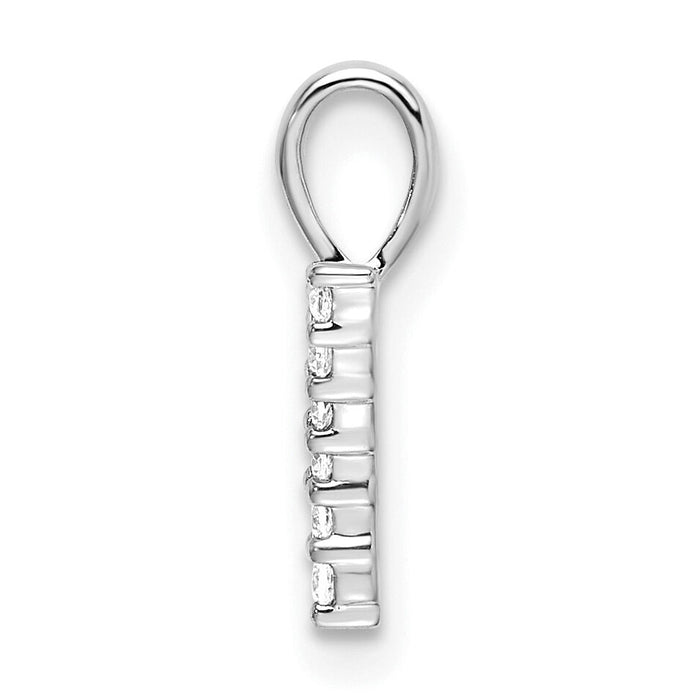 14k White Gold Diamond Number 7 Pendant-PM8369-7-009-WA