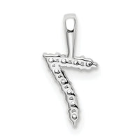 14k White Gold Diamond Number 7 Pendant-PM8369-7-009-WA