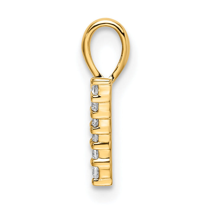 14K Diamond Number 7 Pendant-PM8369-7-009-YA