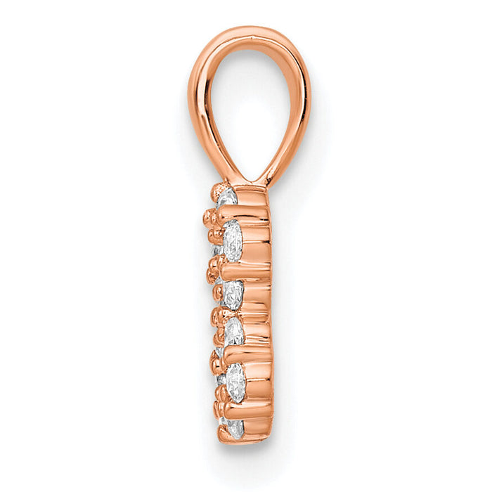 14k Rose Gold Diamond Number 8 Pendant-PM8369-8-013-RA