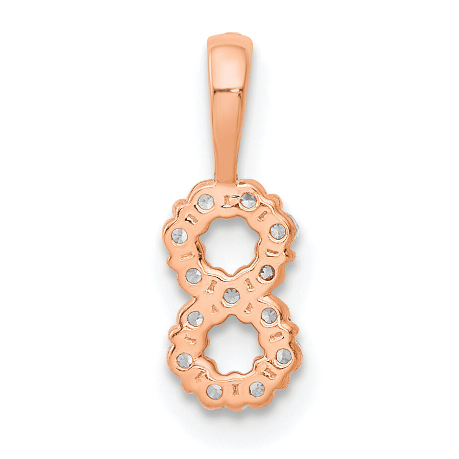 14k Rose Gold Diamond Number 8 Pendant-PM8369-8-013-RA