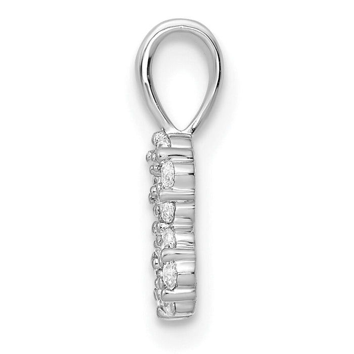 14k White Gold Diamond Number 8 Pendant-PM8369-8-013-WA
