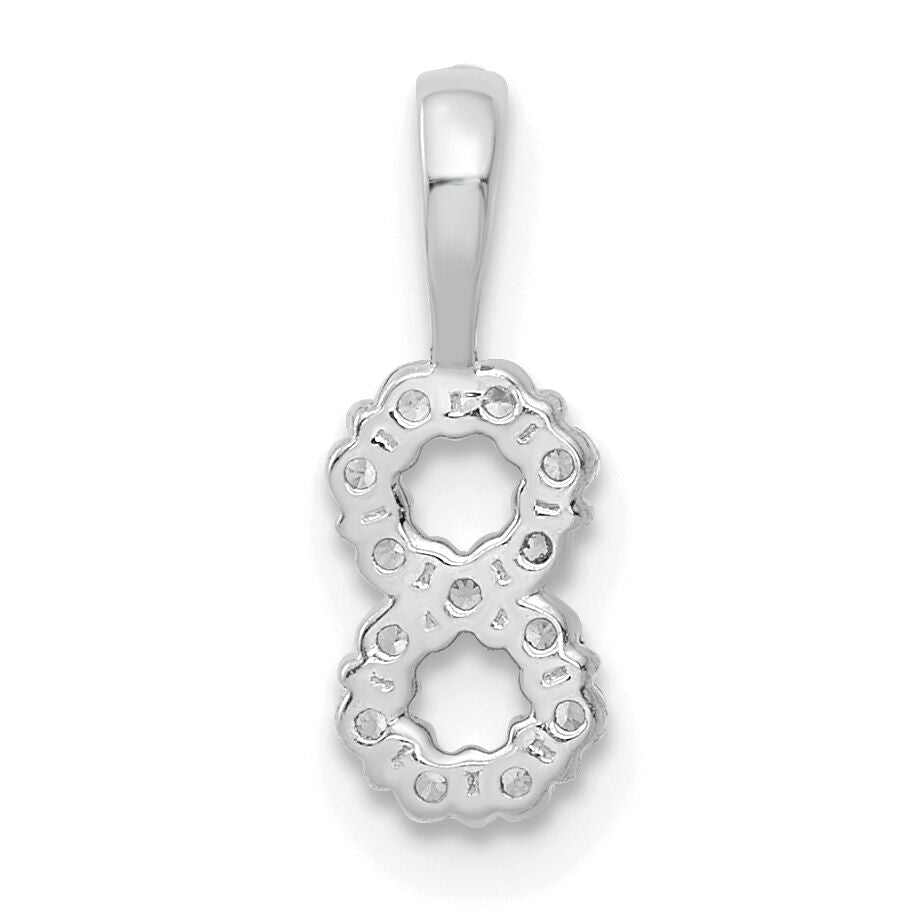 14k White Gold Diamond Number 8 Pendant-PM8369-8-013-WA