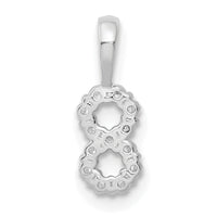 14k White Gold Diamond Number 8 Pendant-PM8369-8-013-WA