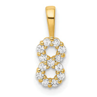 14K Diamond Number 8 Pendant-PM8369-8-013-YA