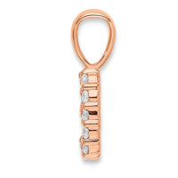 14k Rose Gold Diamond Number 9 Pendant-PM8369-9-012-RA