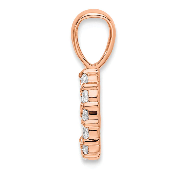 14k Rose Gold Diamond Number 9 Pendant-PM8369-9-012-RA
