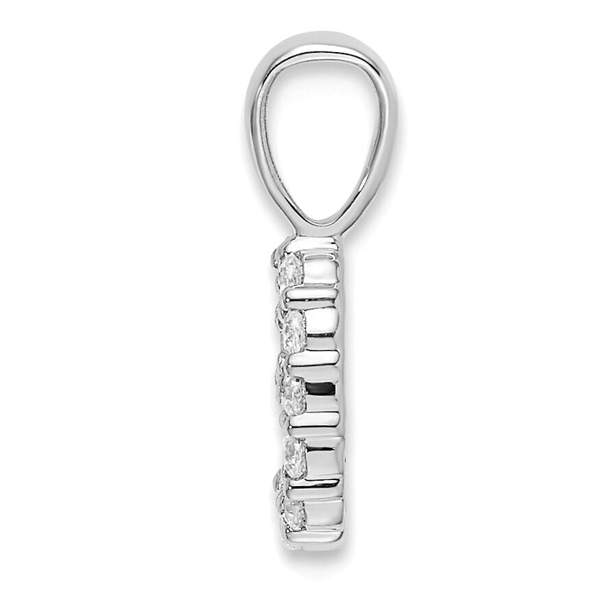 14k White Gold Diamond Number 9 Pendant-PM8369-9-012-WA
