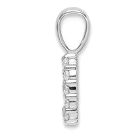 14k White Gold Diamond Number 9 Pendant-PM8369-9-012-WA