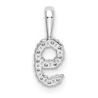 14k White Gold Diamond Number 9 Pendant-PM8369-9-012-WA