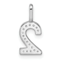 14k White Gold Diamond Number 2 Pendant-PM8370-2-007-WA