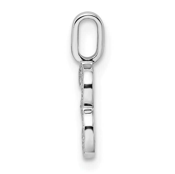 14k White Gold Diamond Number 3 Pendant-PM8370-3-006-WA