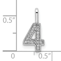 14k White Gold Diamond Number 4 Pendant-PM8370-4-007-WA