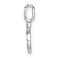 14k White Gold Diamond Number 5 Pendant-PM8370-5-007-WA