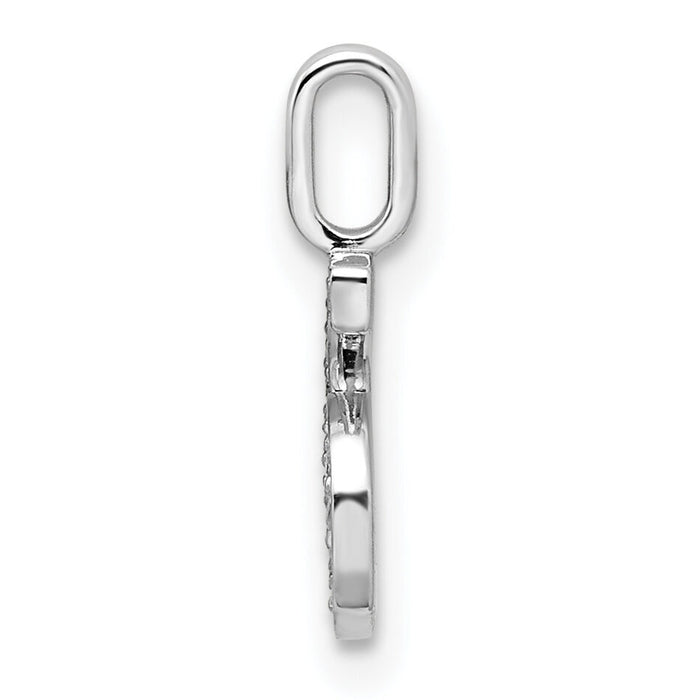 14k White Gold Diamond Number 6 Pendant-PM8370-6-009-WA