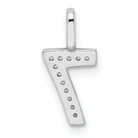 14k White Gold Diamond Number 7 Pendant-PM8370-7-006-WA