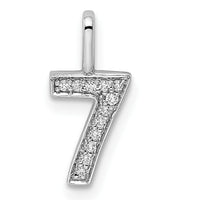 14k White Gold Diamond Number 7 Pendant-PM8370-7-006-WA