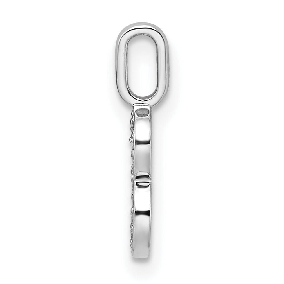 14k White Gold Diamond Number 8 Pendant-PM8370-8-009-WA