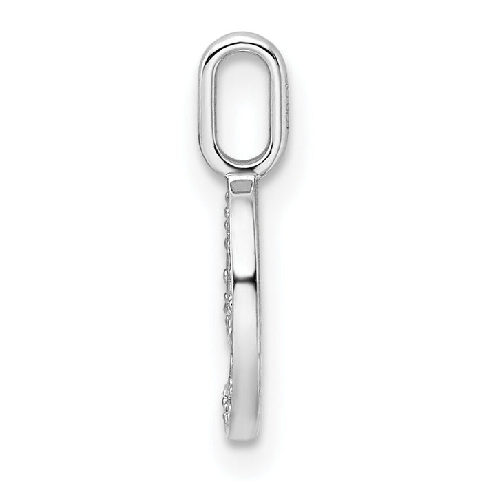 14k White Gold Diamond Number 9 Pendant-PM8370-9-009-WA