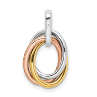 14k Tri-color Double Oval Diamond Pendant-PM8455-016-YWRA