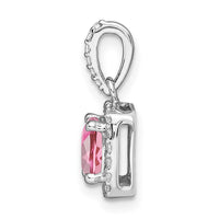 14k White Gold Pink Tourmaline & Diamond Pendant-PM8469-PT-013-WA