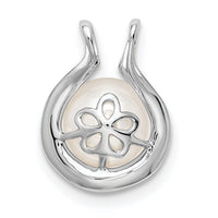 14k White Gold Freshwater Cultured Pearl & Diamond Chain Slide-PM8475-005-WA