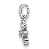 14k White Gold Polished Diamond Flower Pendant-PM8493-018-WA