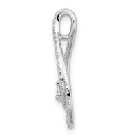 14k White Gold Diamond Teardrop Chain Slide-PM8499-020-WA