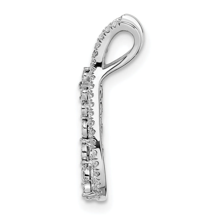 14k White Gold Diamond Chain Slide-PM8502-015-WA