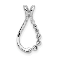 14k White Gold Diamond Chain Slide-PM8502-015-WA