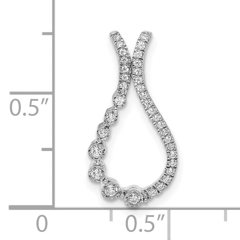14k White Gold Diamond Chain Slide-PM8502-015-WA