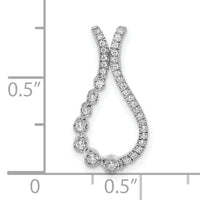14k White Gold Diamond Chain Slide-PM8502-015-WA