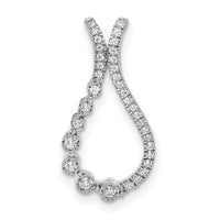14k White Gold Diamond Chain Slide-PM8502-015-WA