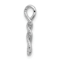 14k White Gold Diamond Twist Chain Slide-PM8503-012-WA