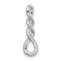 14k White Gold Diamond Twist Chain Slide-PM8503-012-WA