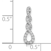 14k White Gold Diamond Twist Chain Slide-PM8503-012-WA