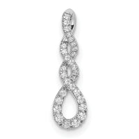 14k White Gold Diamond Twist Chain Slide-PM8503-012-WA